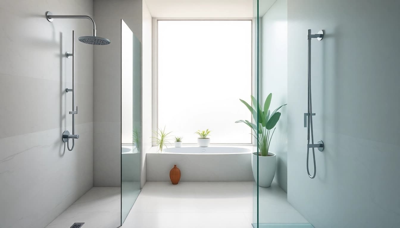 Experience elegant showers that redefine luxury bathroom design with sleek fixtures and a serene atmosphere.