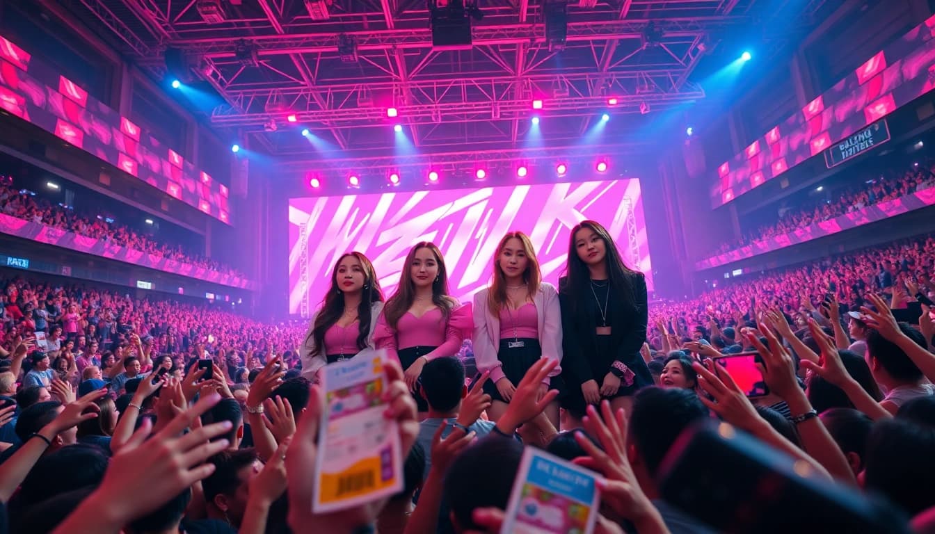 Captivating BLACKPINK news highlighting their concert performance and vibrant atmosphere.