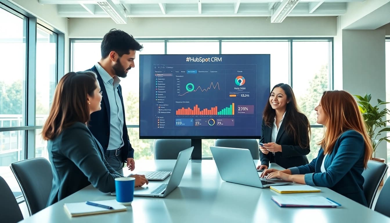 Utilizing HubSpot CRM free in a dynamic business collaboration environment.