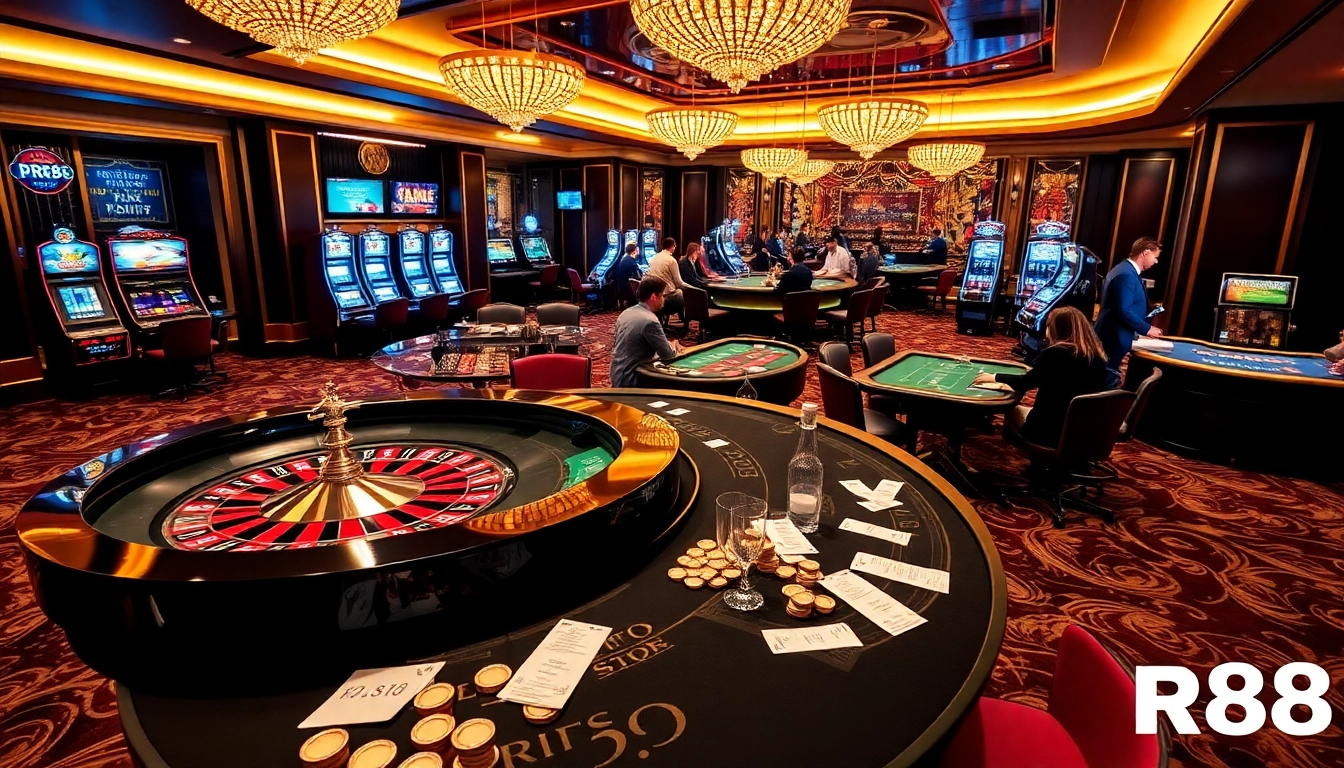RR88 offers an exciting casino experience with vibrant roulette and poker games.