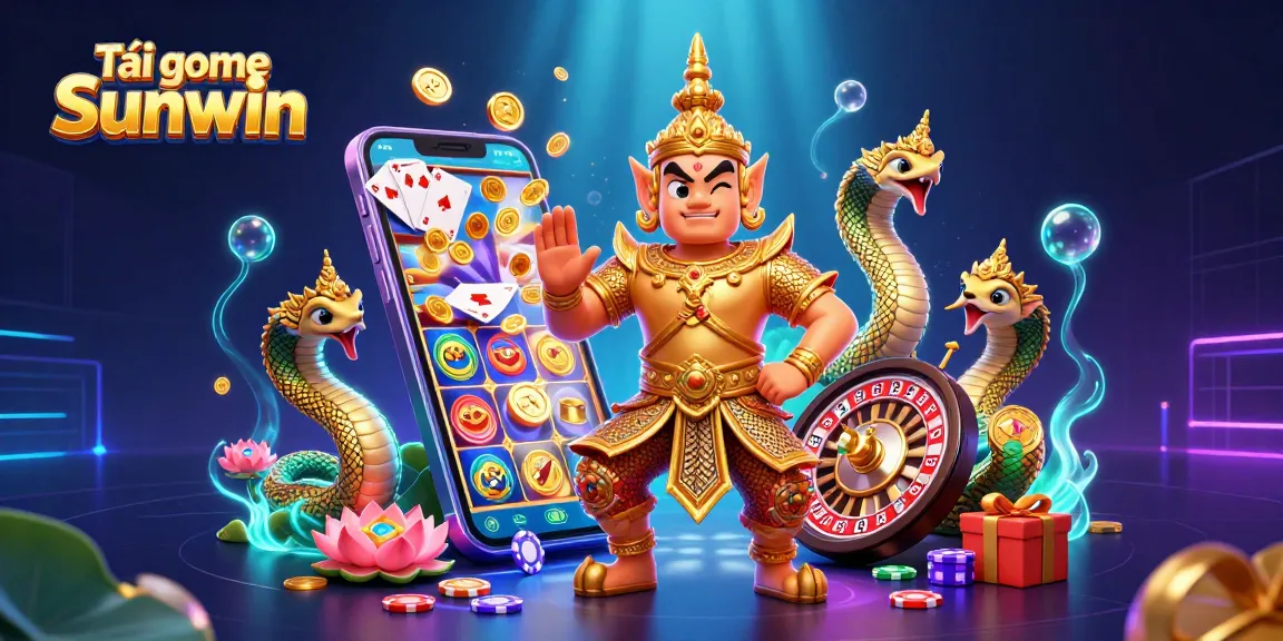 Tải game Sunwin to experience vibrant slots and joyful gameplay with colorful elements and guardians.