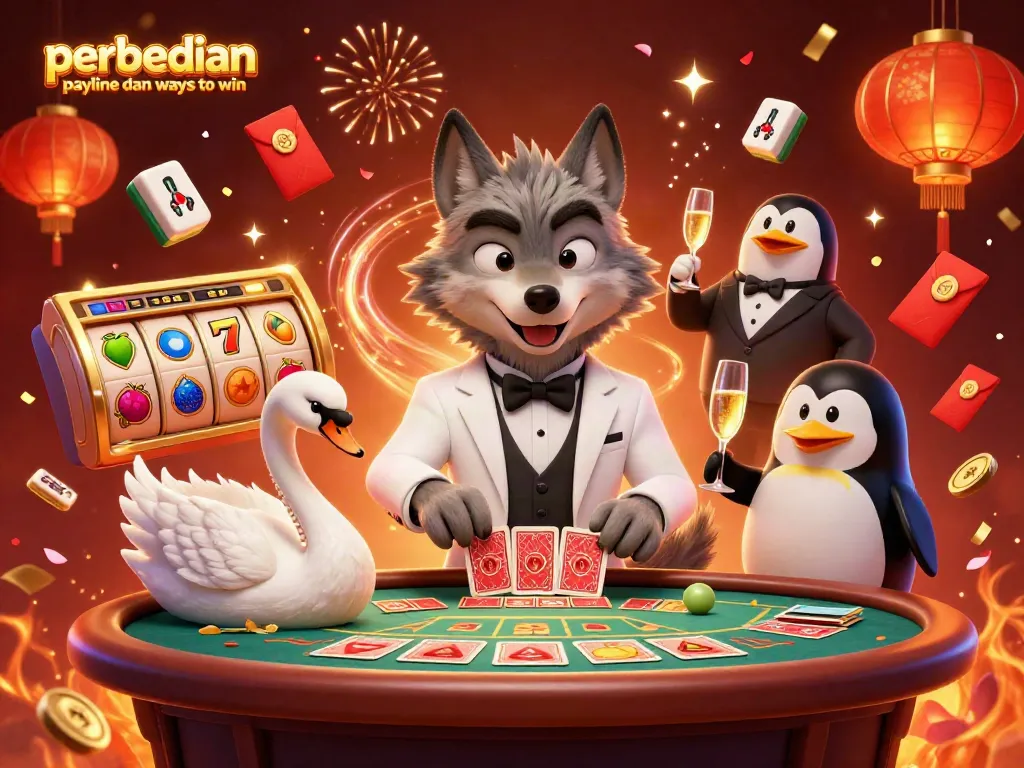 Menangkan permainan dengan memahami perbedaan payline dan ways to win dalam ilustrasi kasino 3D.