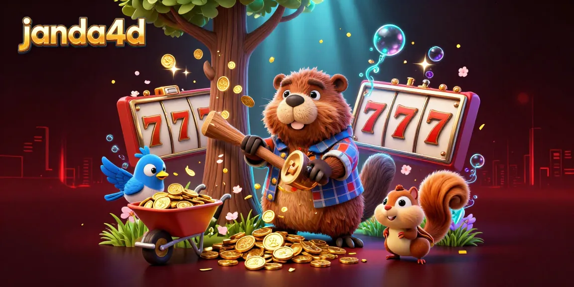 JANDA4D menawarkan pengalaman bermain slot online dengan karakter menarik yang mengumpulkan koin emas.