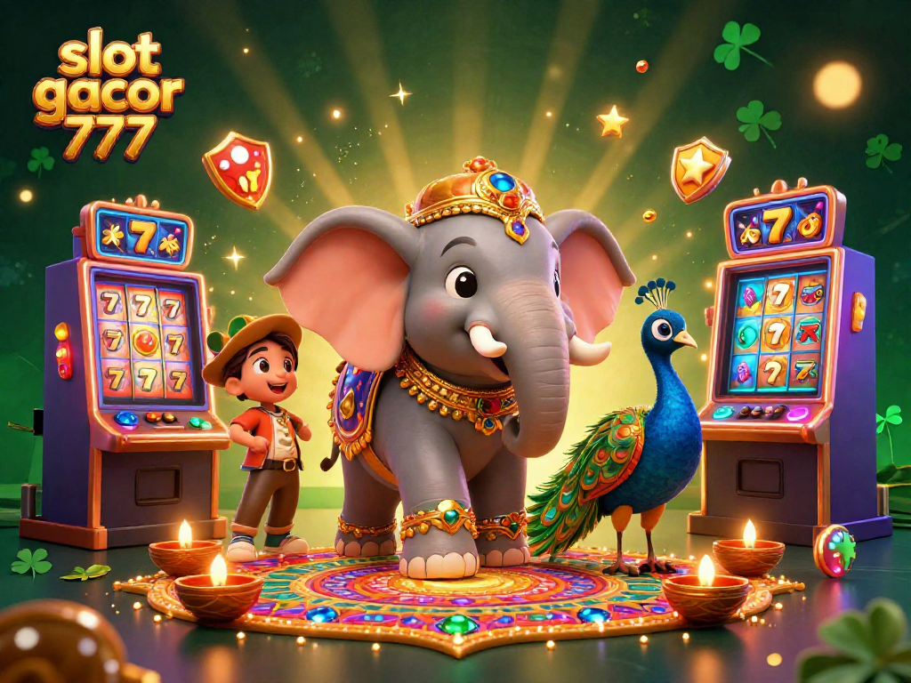 Engage with slot gacor 777 as you enjoy vibrant casino elements and festive characters.