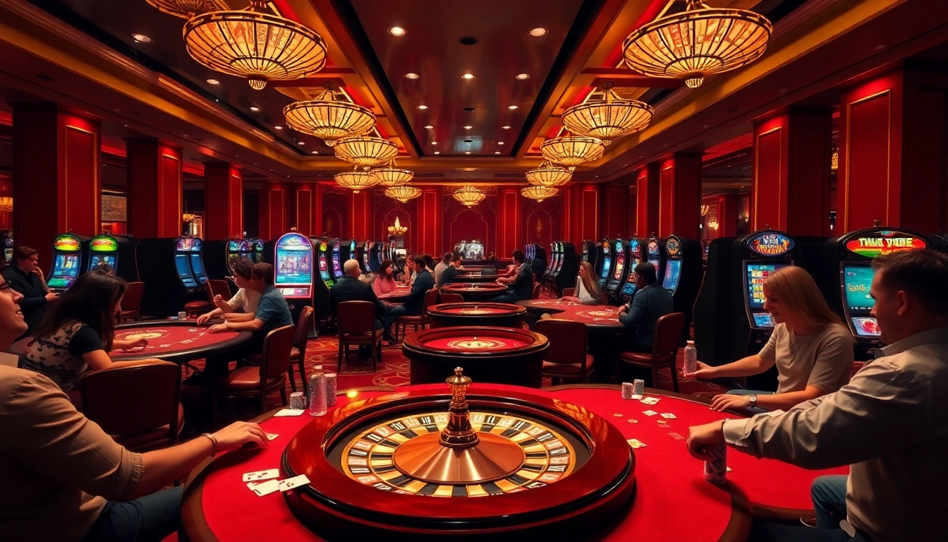 Engaged players enjoying a thrilling experience at i9bet's luxurious casino tables.