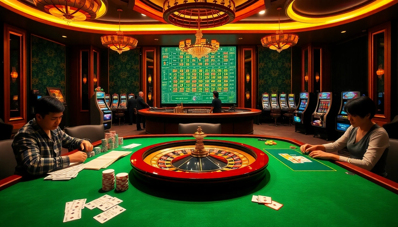 Para pemain merasakan kegembiraan Togel Utama4D di meja kasino mewah.