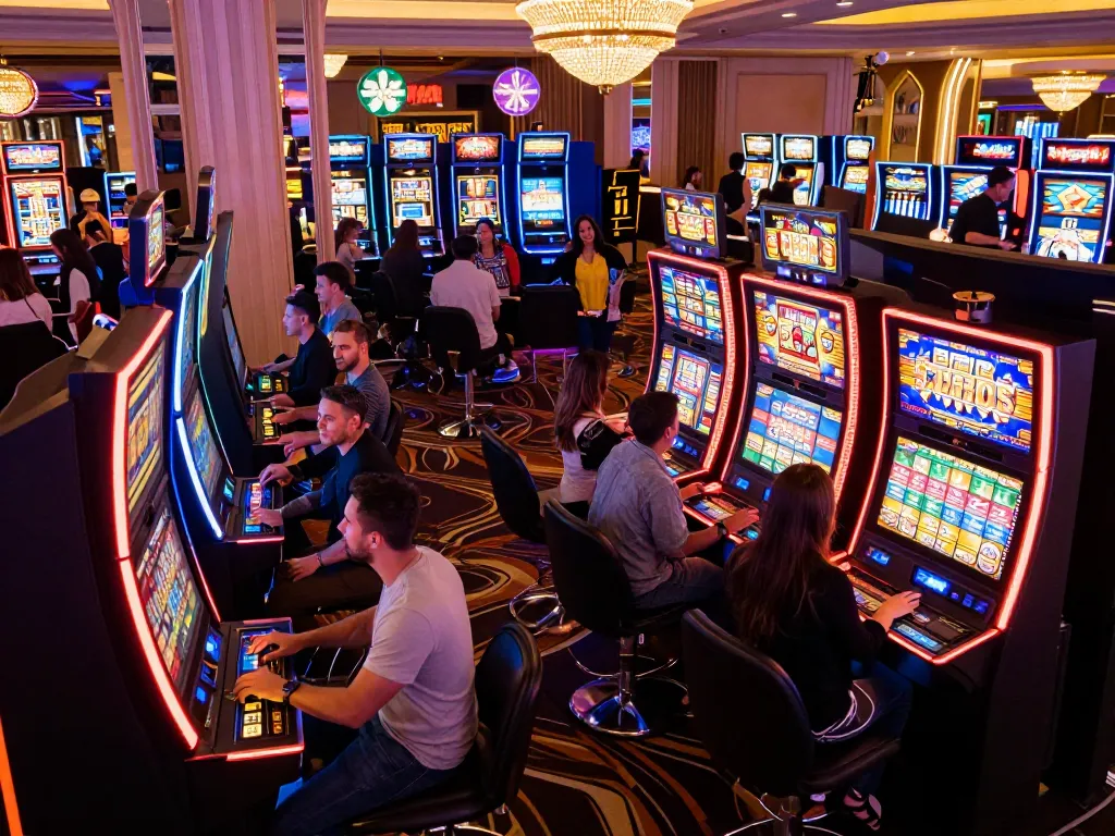 Enjoying thrilling gameplay on slot6000 machines in a vibrant casino