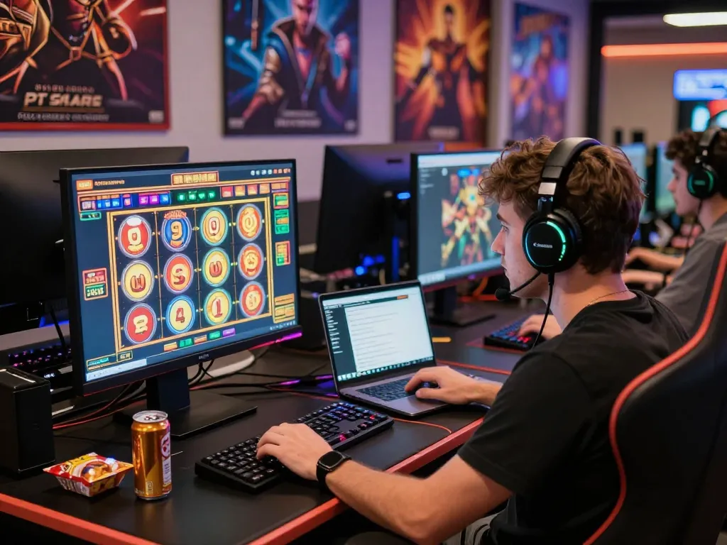 Exciting online gaming experience with ligasedayu displayed on a computer screen surrounded by gaming gear.
