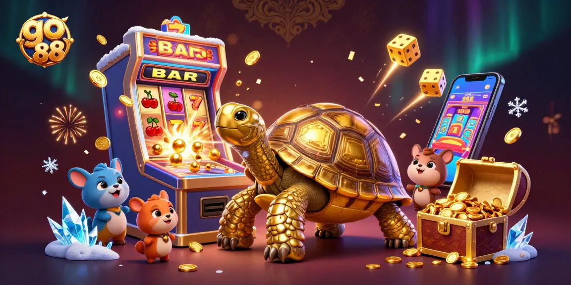 Engage with go 88's thrilling games as small animals gather to enjoy a dynamic casino experience.