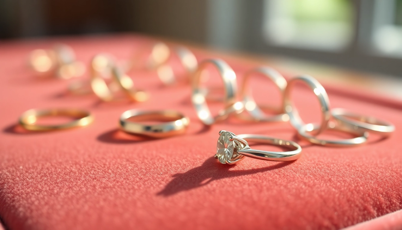 Showcasing stunning wedding rings with intricate designs and sparkling gemstones, perfect for any love story.