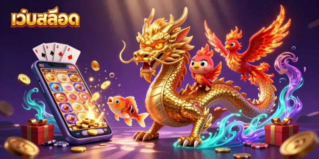 เล่น เว็บสล็อต ด้วยความสนุกจากมังกรทองและนกฟีนิกซ์ในโลกแห่งคาสิโน