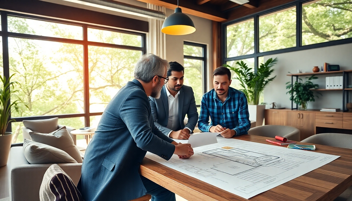 Contact residential architect Boston providing guidance in a stylish office.