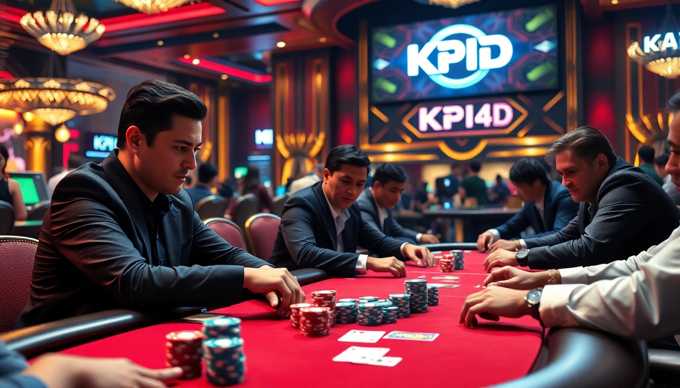 Experience thrilling gameplay at KPI4D's poker table with high-stakes action and vibrant ambiance.