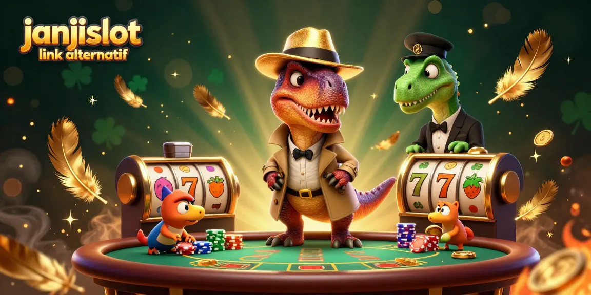 Experience thrilling gameplay at JANJISLOT link alternatif with animated casino characters in action.