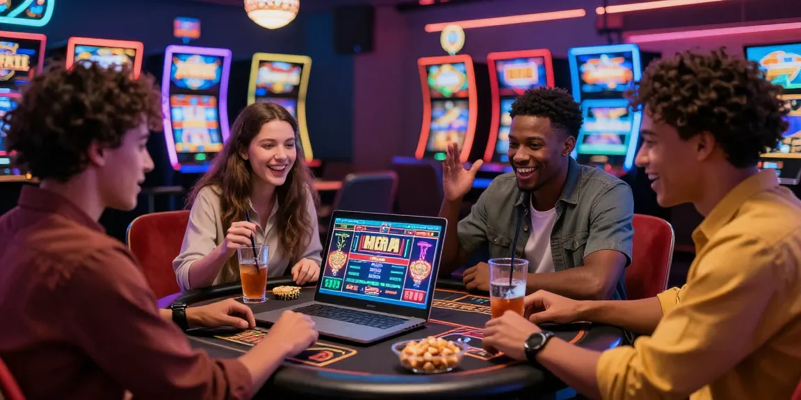 Friends excitedly gaming at a credit card casino, showcasing features of https://mvc.org.uk.