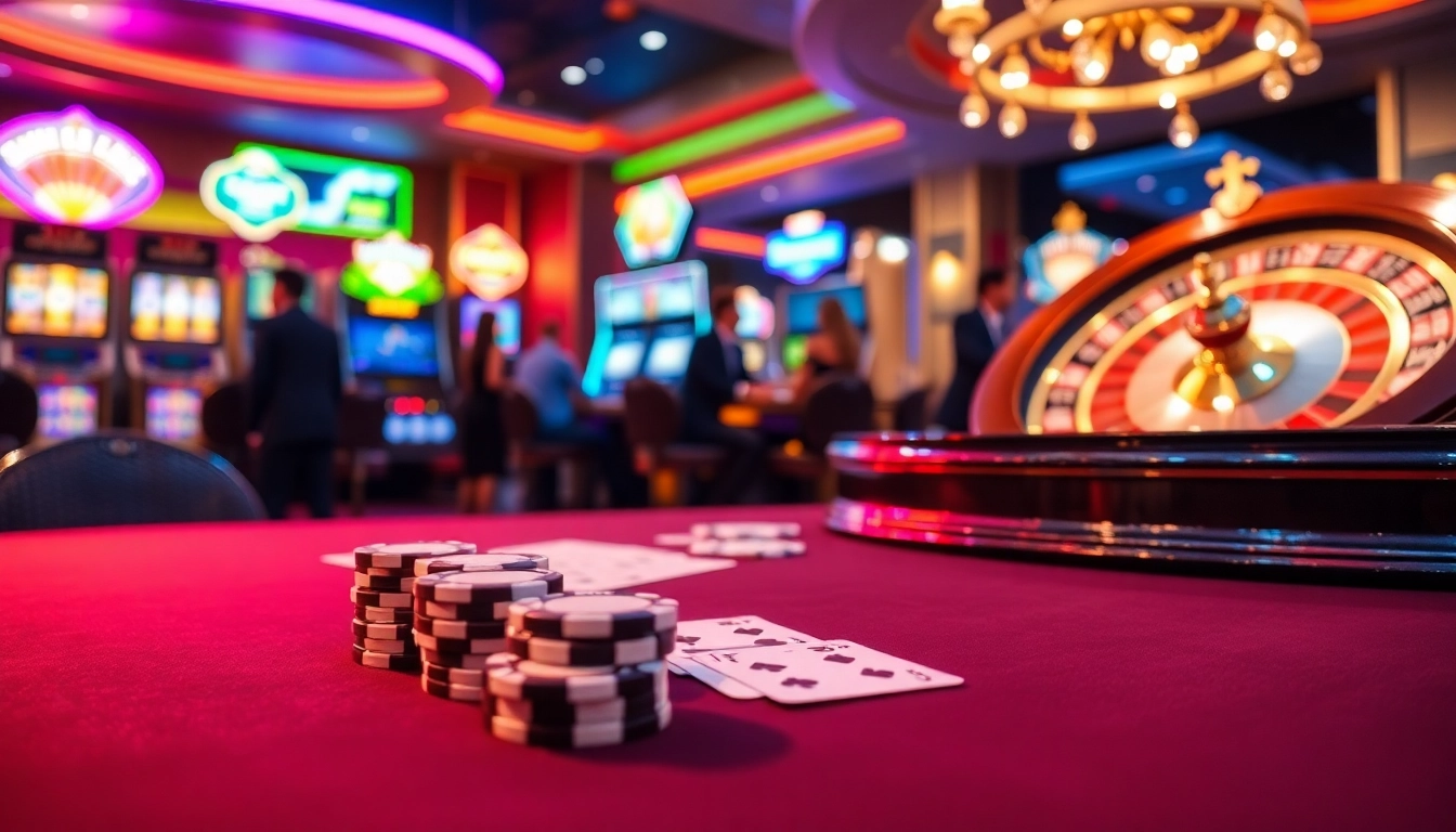 Engaging scene of players at MM 88 casino tables, showcasing excitement and luxury in gaming.