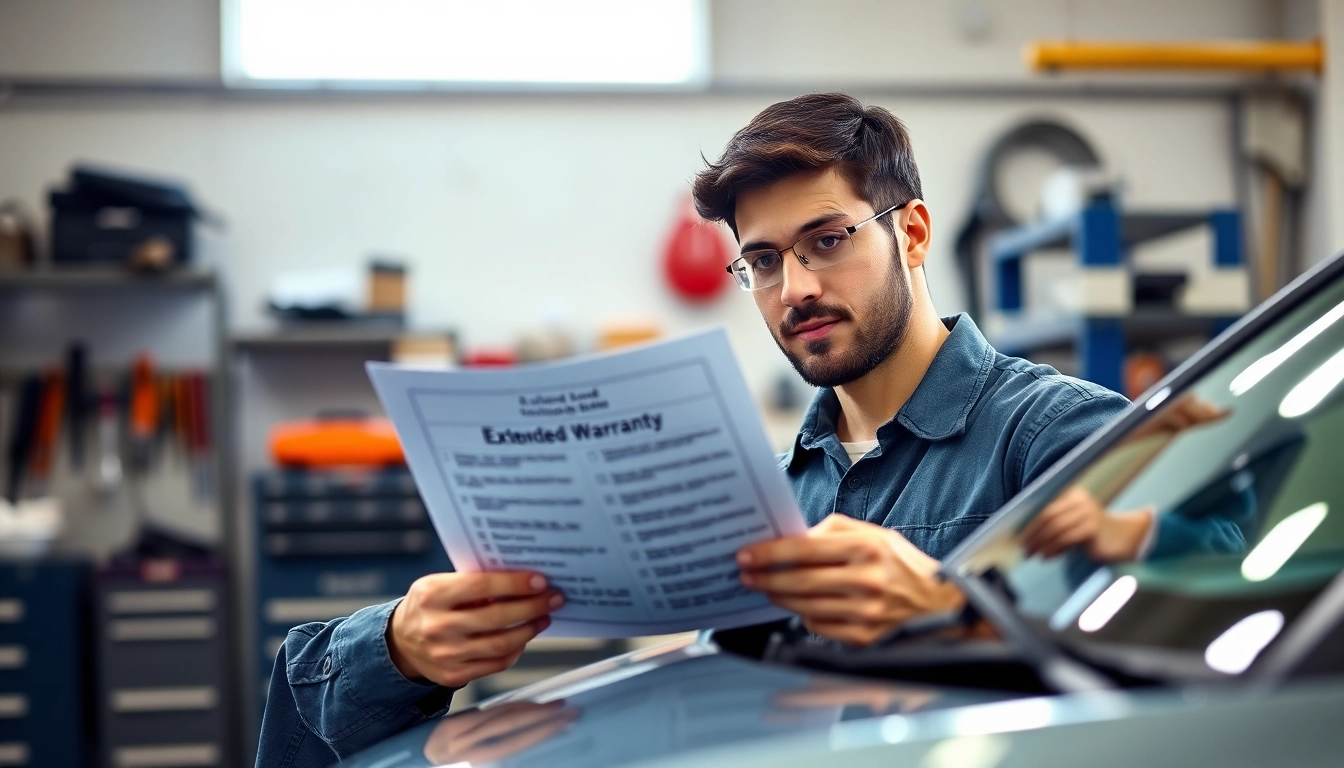 Mechanic examining a used car, emphasizing the benefits of extended car warranty for used cars.