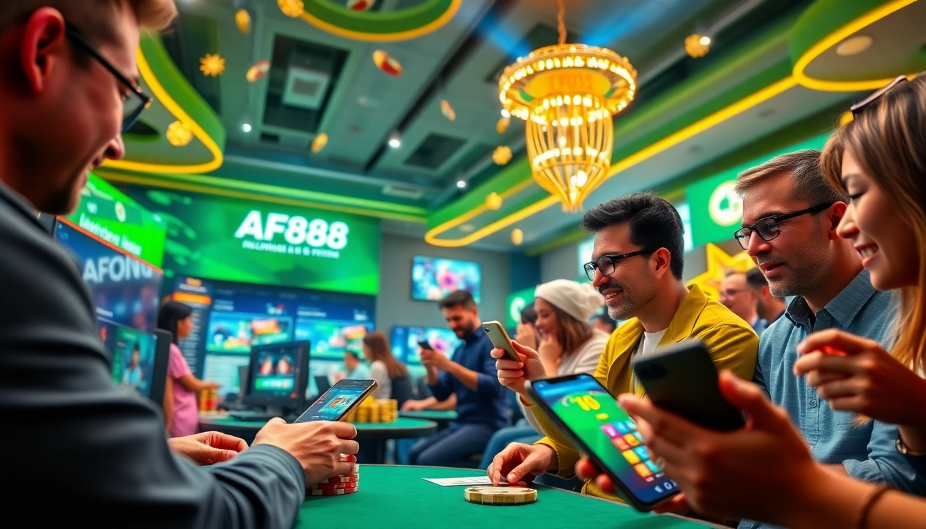 AF88 online gambling platform showcasing user-friendly interface and diverse players