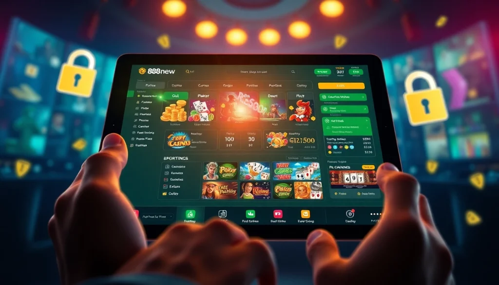 Experience 888new's secure and engaging online gambling interface
