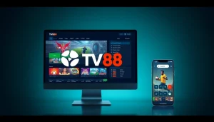 TV88 online betting platform interface showcasing user-friendly design and vibrant games.