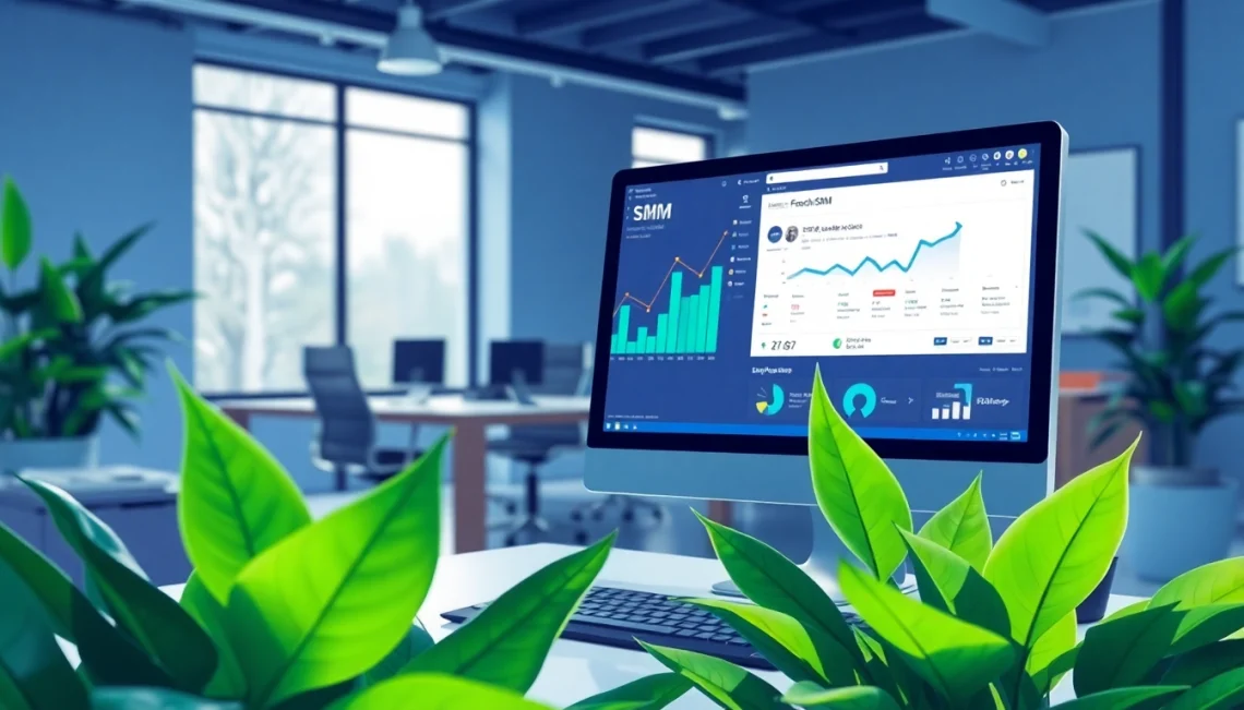 Showcasing the effectiveness of a facebook smm panel in a professional digital marketing workspace.