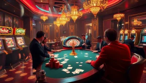 Experience the thrill of betting at the lively 79king4 casino with vibrant lights and luxury tables.