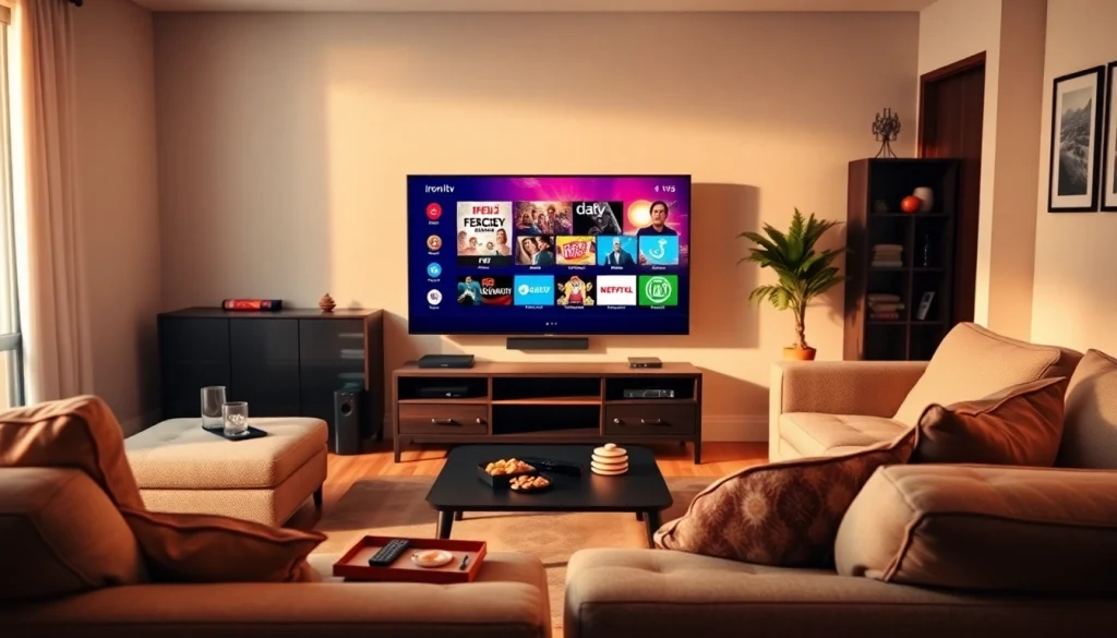 Enhance your viewing experience with iron iptv on a modern smart TV setup.