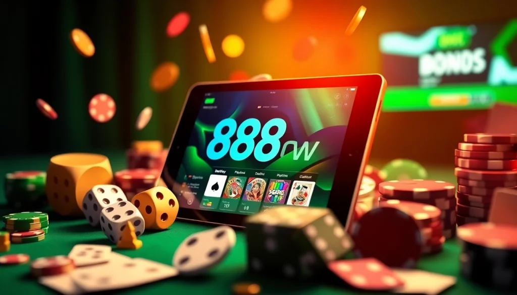Experience the excitement of online gaming at 888new with a modern interface and vibrant elements.
