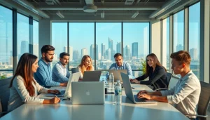 Tampa Bay Managed IT Services team collaborating in a modern office space.