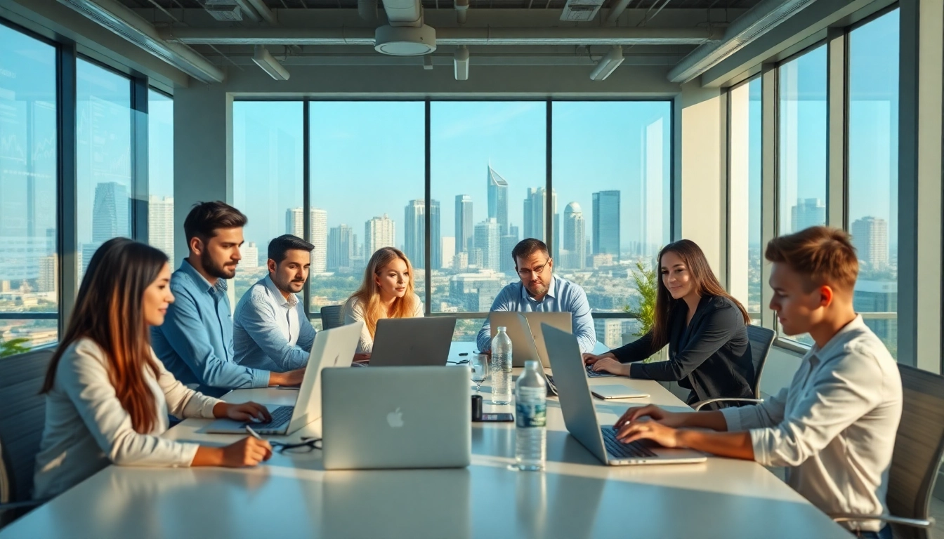 Tampa Bay Managed IT Services team collaborating in a modern office space.