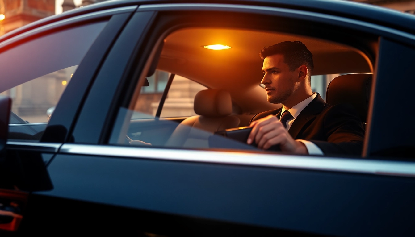 Experience Chauffeur Hire Nottingham with a professional driver assisting a client in a luxury sedan.