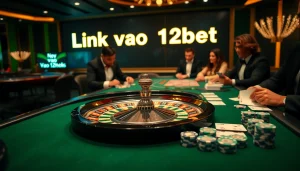 Experience the excitement of online gambling through ink vao 12bet with luxurious casino tables and chips.