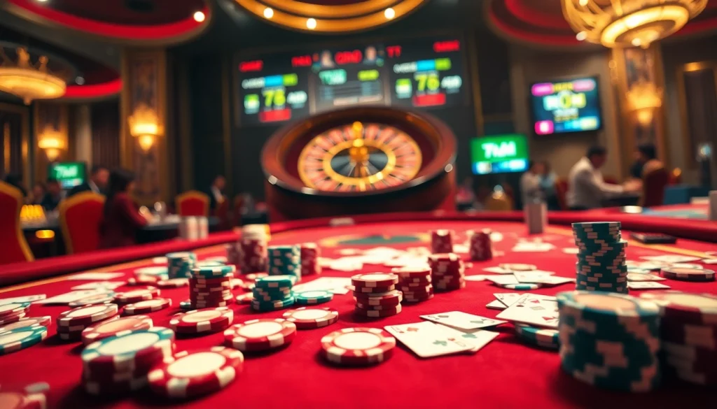Experience the excitement of gambling at 7m cn with vibrant poker chips and live odds on display.