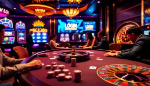 Engaging in a thrilling casino game while using Mag Login for secure access.
