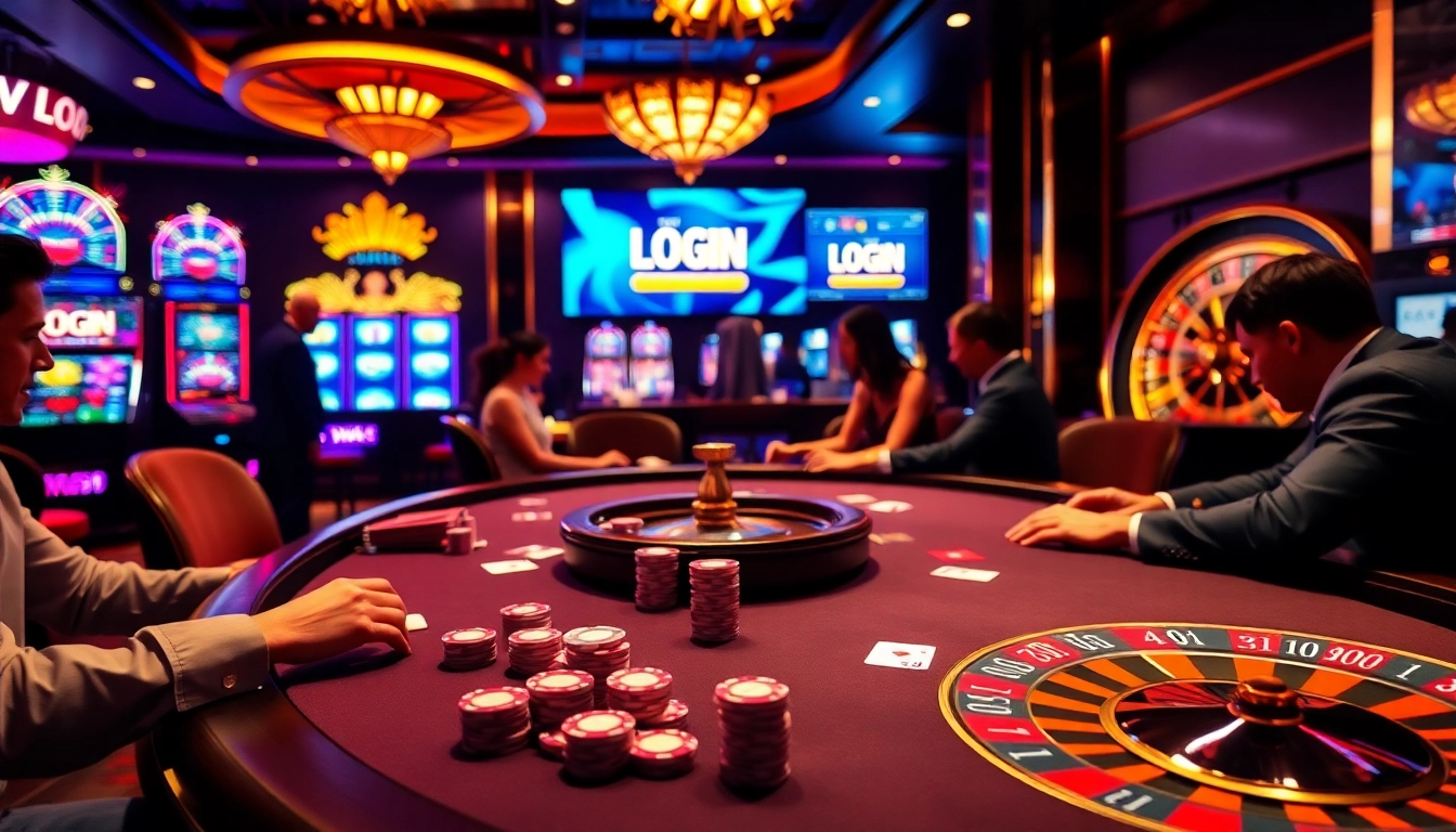 Engaging in a thrilling casino game while using Mag Login for secure access.