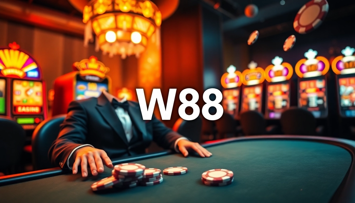 Experience thrilling online gambling with the W88 link at a luxurious casino.