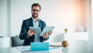 카드현금화의 방법을 설명하는 금융 전문가의 비즈니스 사진