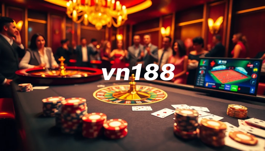 Experience the thrill of vn168 đăng nhập at a luxurious casino with high-stakes gaming elements.