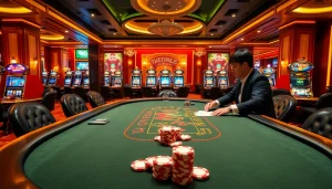 Khela88 VIP players enjoy exclusive rewards at a luxurious casino gaming table.