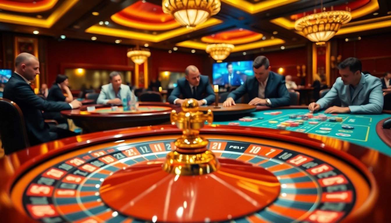 Experience SHBET's thrilling casino atmosphere with vibrant tables and engaged players.