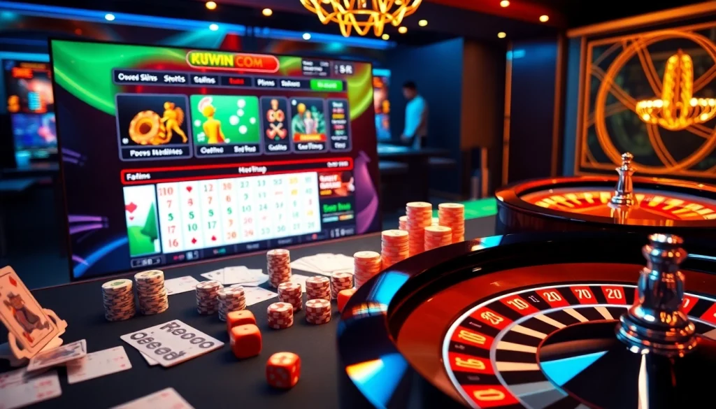 Experience thrilling gameplay at kuwin com with immersive casino tables and interactive gaming elements.