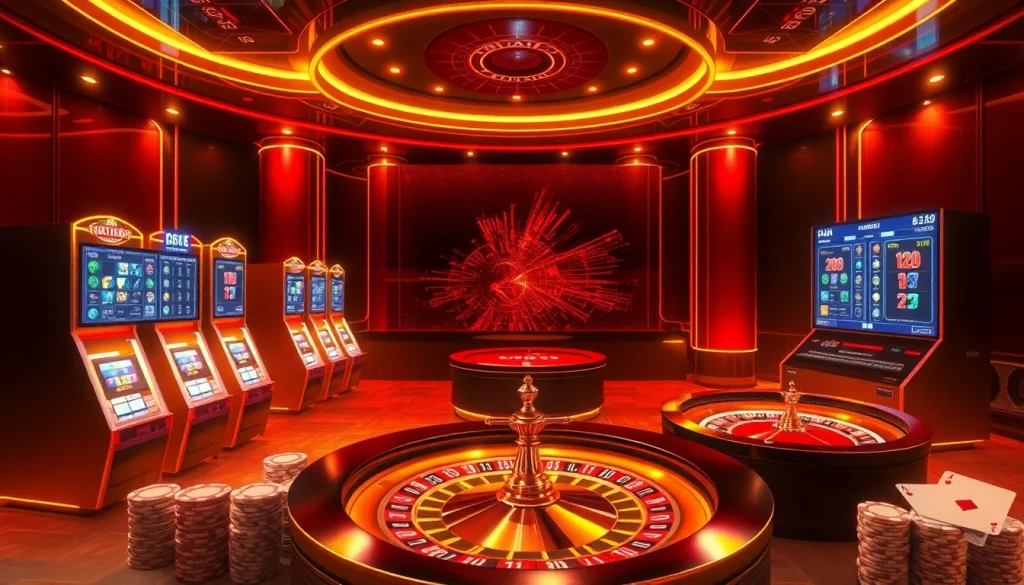 Experience lavish gaming at https://gg888.info/ with vibrant slots, poker chips, and roulette tables.