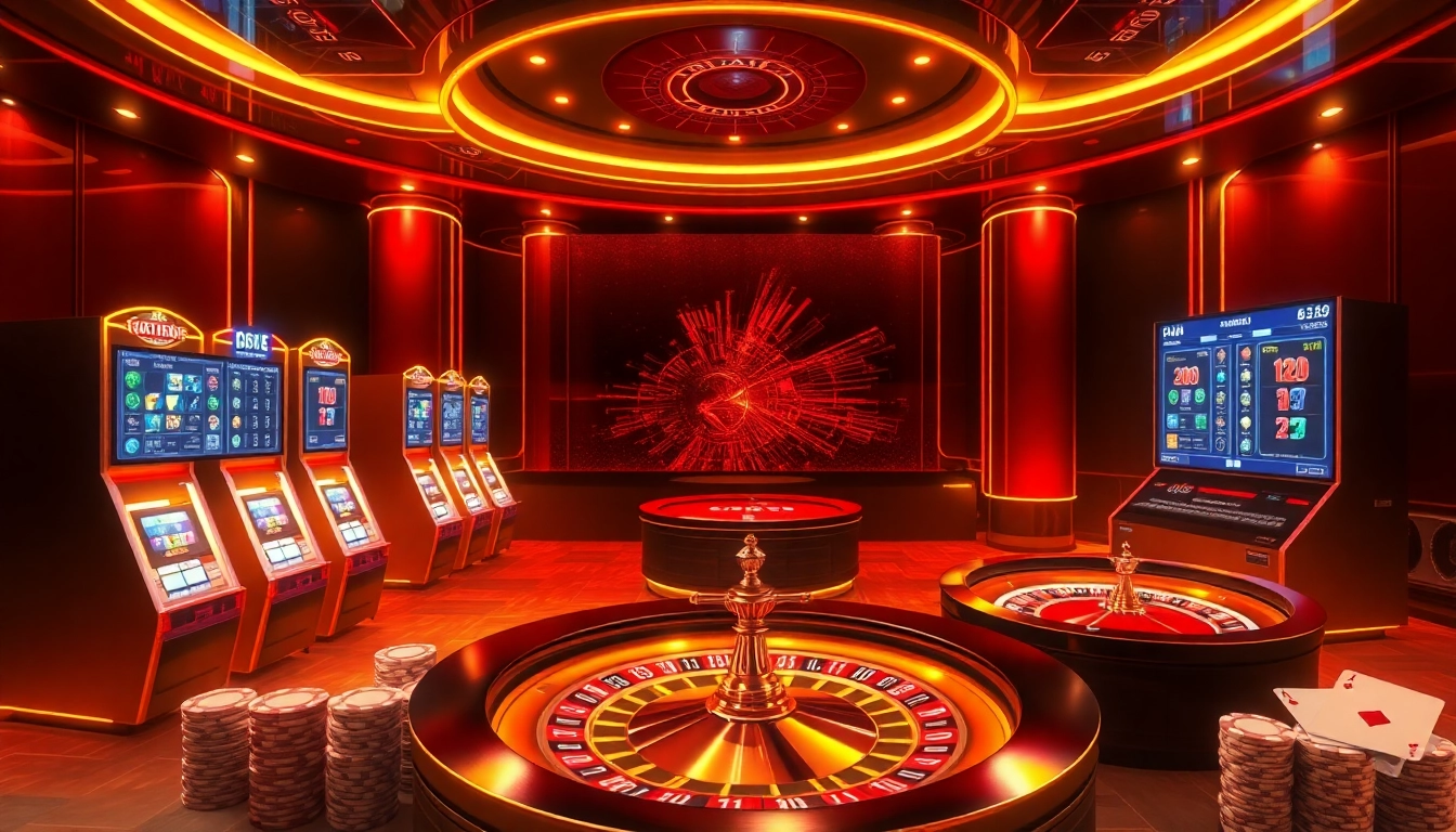 Experience lavish gaming at https://gg888.info/ with vibrant slots, poker chips, and roulette tables.