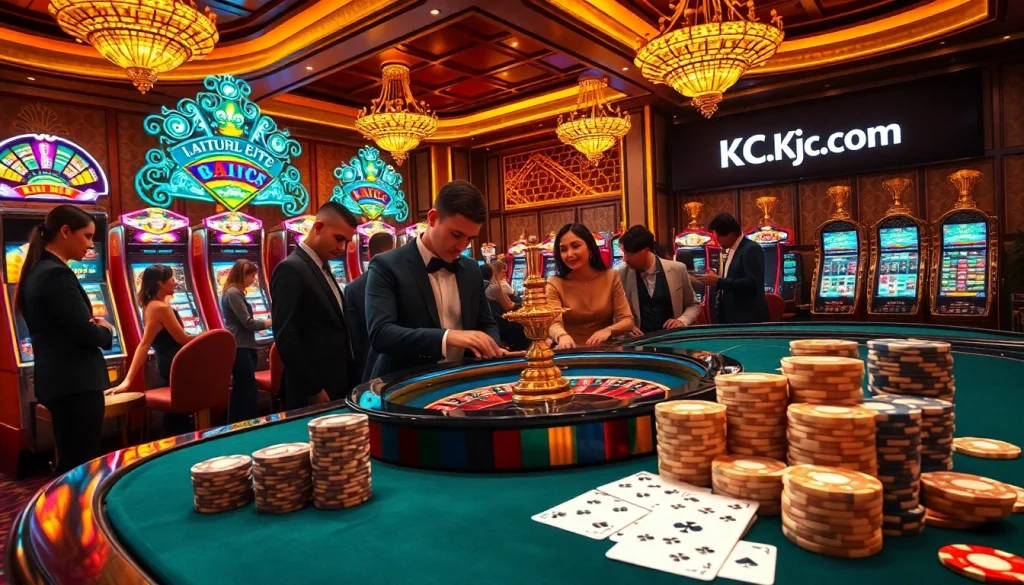 Experience thrilling gameplay at Kjc.com with luxury casino vibes and engaging roulette action.