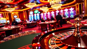 Enjoy thrilling gaming action at 789BET with poker tables, roulette wheel, and slot machines.