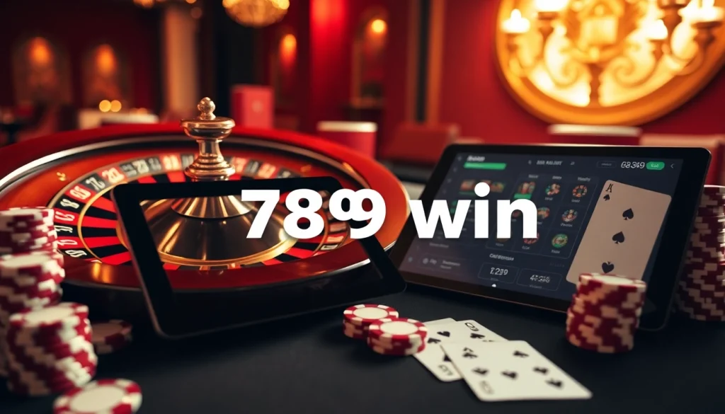 Experience the thrill of gambling at 789 win with luxurious casino tables and poker chips.