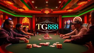 Experience the thrill of gambling at nhà cái tg88 with vibrant poker tables and exciting gameplay.