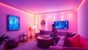 Engaging sex chat ai interactions in a vibrant virtual environment, inviting atmosphere.