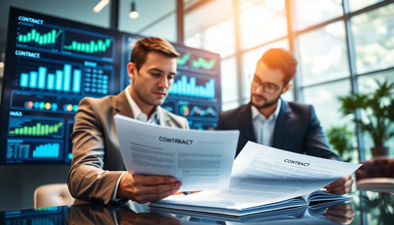 Enhancing Contract Management through collaboration in a modern office setting.