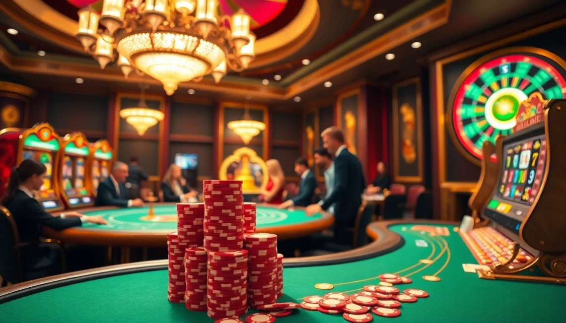 Experience thrilling gameplay at https://789pp.nl/ with vibrant casino tables and excited players.